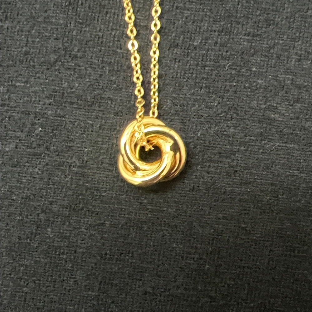 Daniela Swaebe "Eternal Bond' Polished Knot Pendant Necklace New - Picture 6 of 6